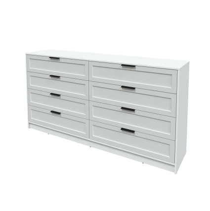 Kомод Тренд КТ-К197 (Белый ЛДСП/ Грэй ЛМДФ) Ш1965 В1020 Г451